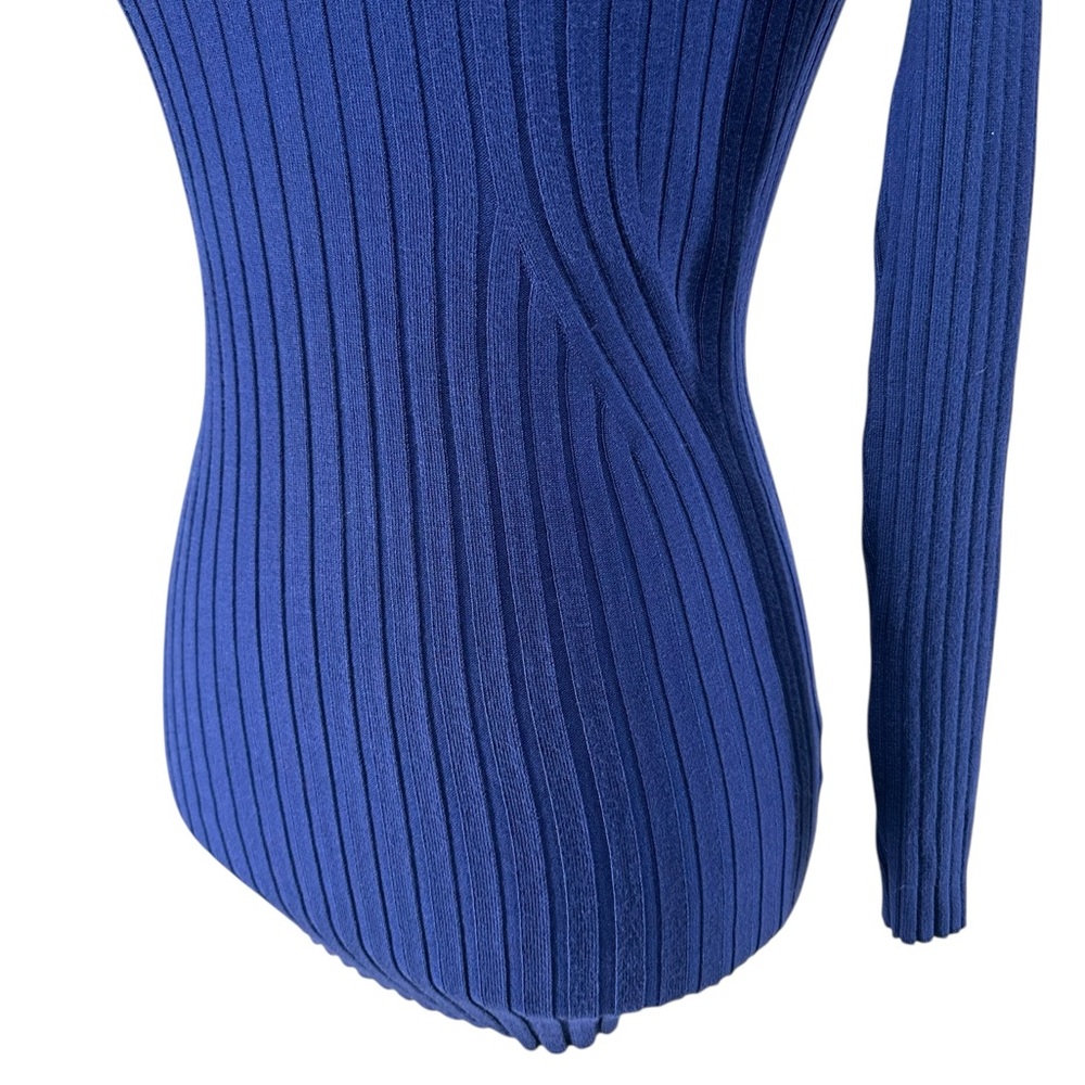 MERTICO / Royal Blue Ribbed Sweater / Small - Picture 5 of 9